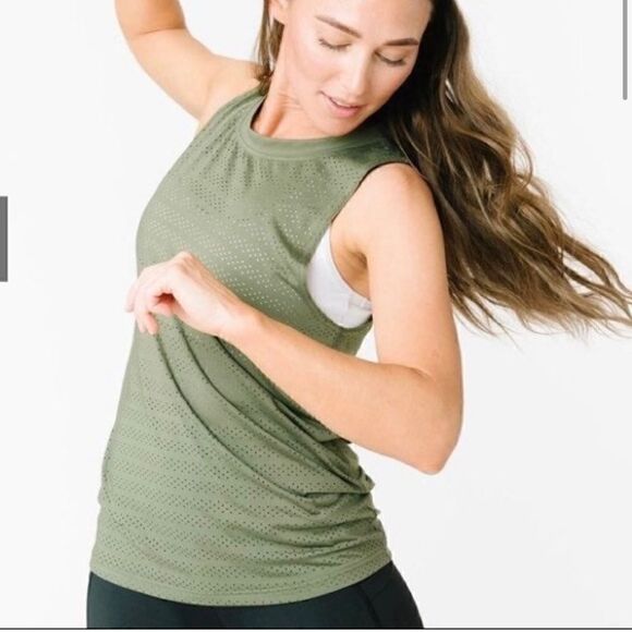 Zyia active olive chill tank RC workout top - Picture 2 of 13